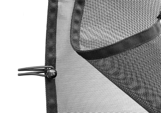 Extended Mesh Shade Top for 2007-2018 Jeep Wrangler JK Unlimited 4-Door, Black Mesh. No Window Channel Required Rampage