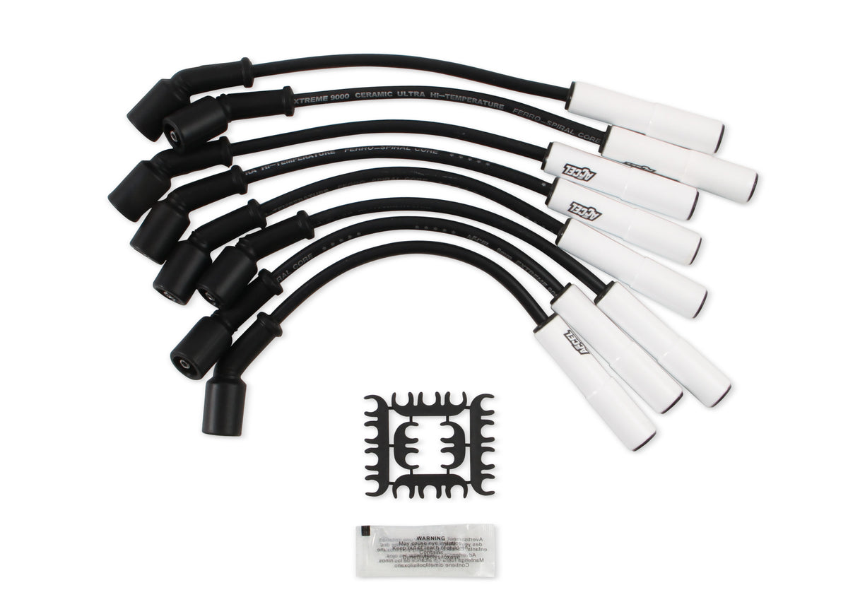 Spark Plug Wire Set Extreme 9000 Ceramic Boot Custom Fit Extreme Heat Ceramic Boot Wire Sets 12 Direct Fit For 2014+ Gen 5 Lt1/Lt4 Based Engines Corvette/Camaro/Truck/Suv ACCEL