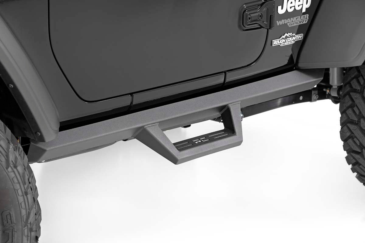 Jeep Contoured Drop Steps 18-20 Wrangler JL Rough Country-4