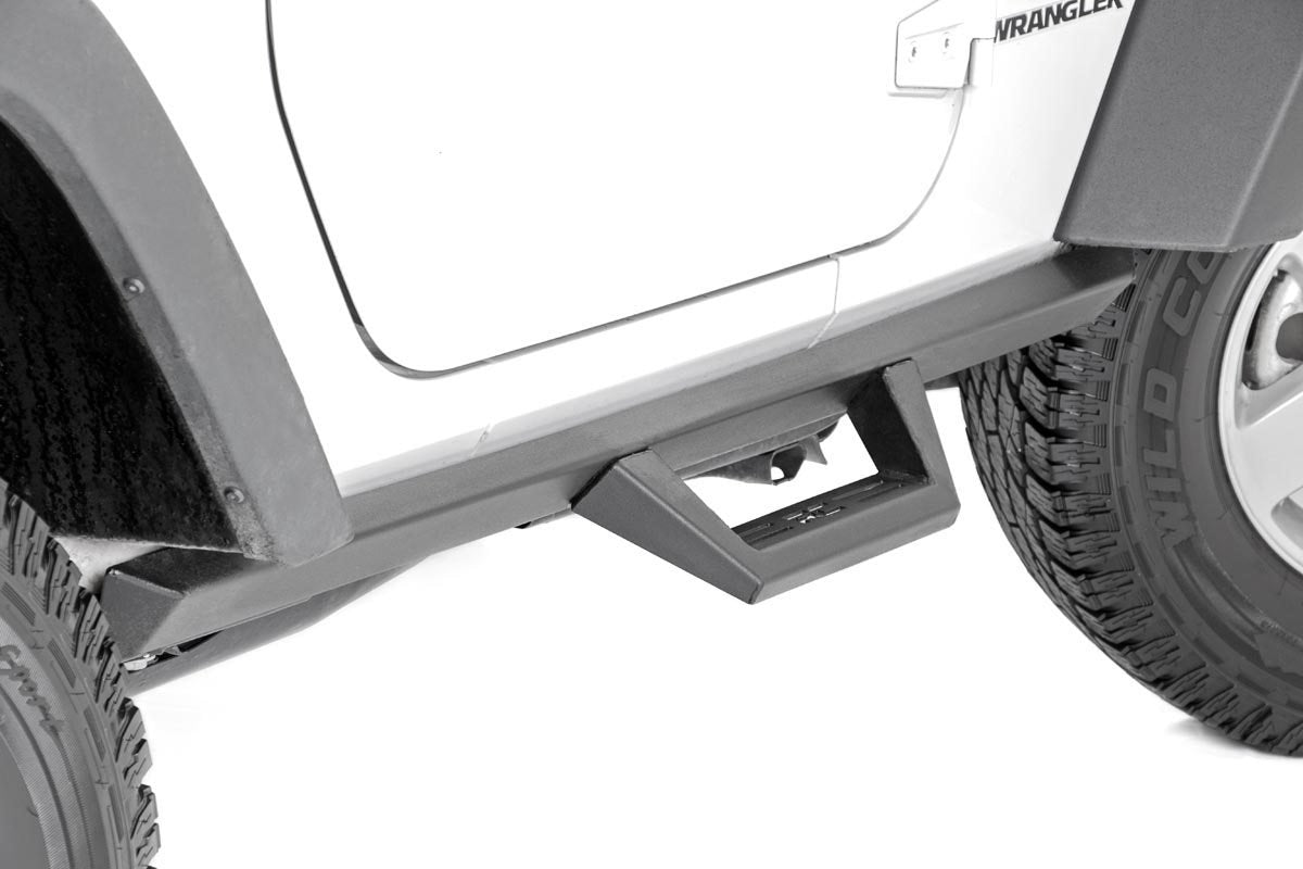 Jeep Contoured Drop Steps 07-18 Wrangler JK Rough Country-4