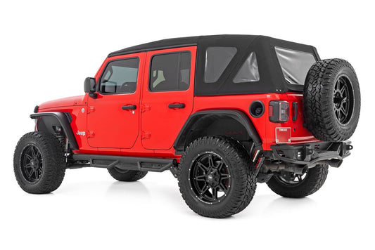 Nerf Steps Wheel to Wheel 4 Door Jeep Wrangler Unlimited 2WD/4WD (07-18) Rough Country-1