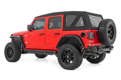 Nerf Steps Wheel to Wheel 4 Door Jeep Wrangler Unlimited 2WD/4WD (07-18) Rough Country-1