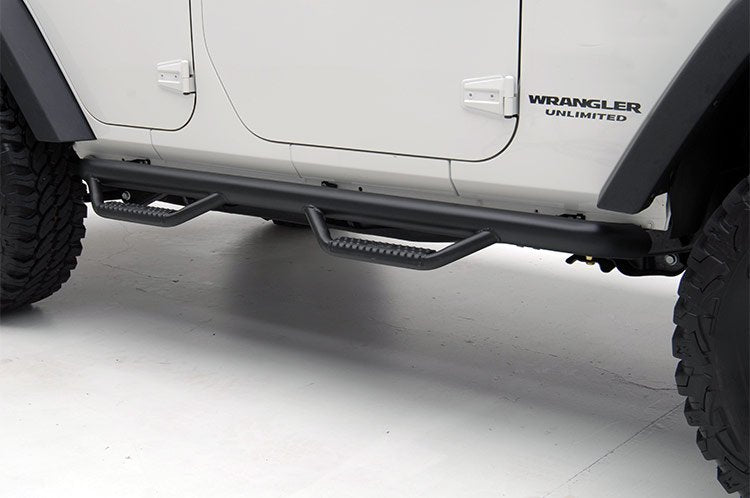 Jeep Wheel to Wheel Nerf Steps 07-18 Wrangler JK 4 Door Rough Country-2