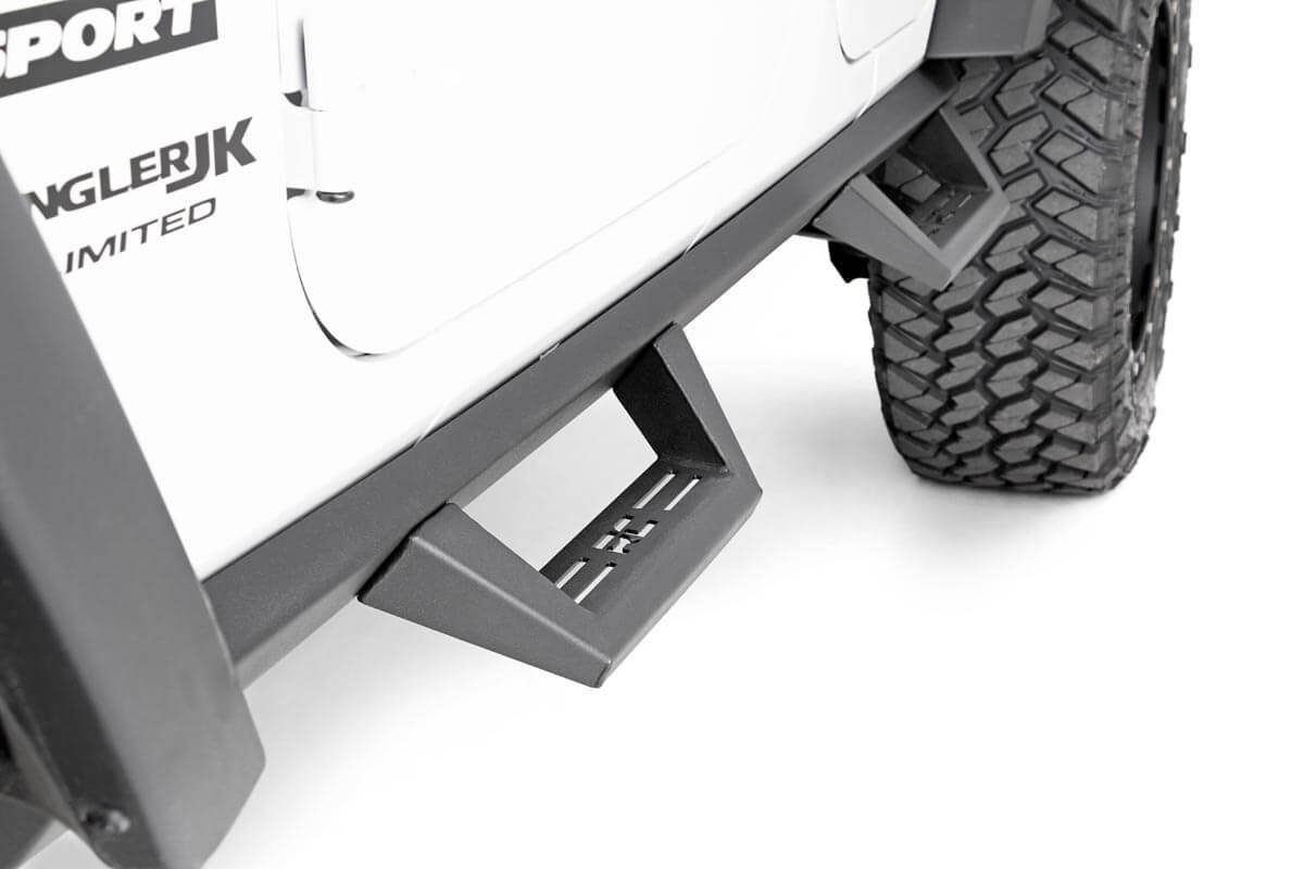 Rough Country Jeep Contoured Drop Steps 07-18 Wrangler JK Rough Country