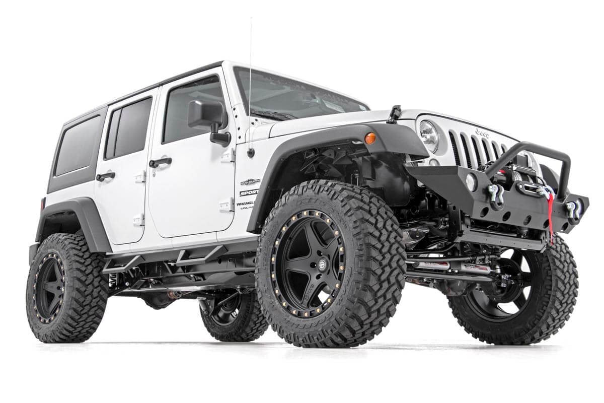 Jeep Contoured Drop Steps 07-18 Wrangler JK Rough Country-3