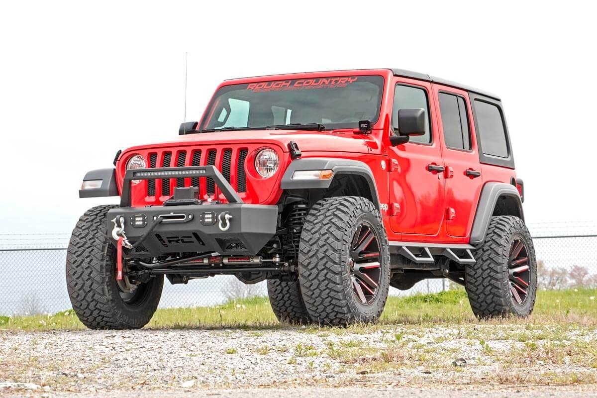 Jeep Contoured Drop Steps 18-20 Wrangler JL Rough Country-2