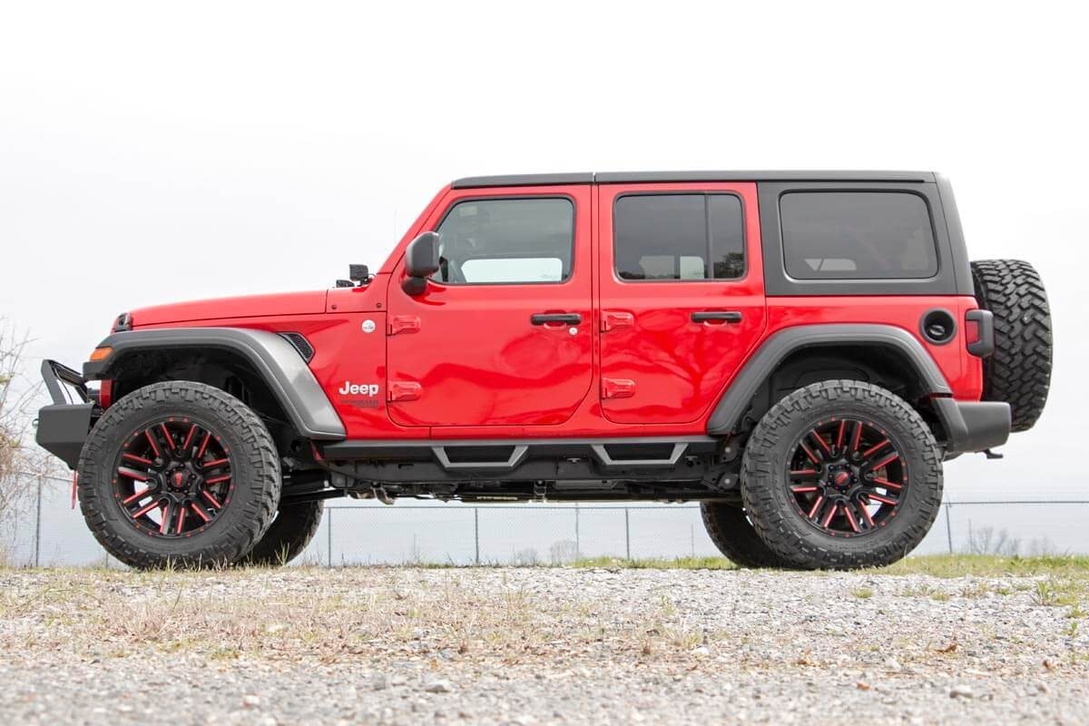 Jeep Contoured Drop Steps 18-20 Wrangler JL Rough Country-3