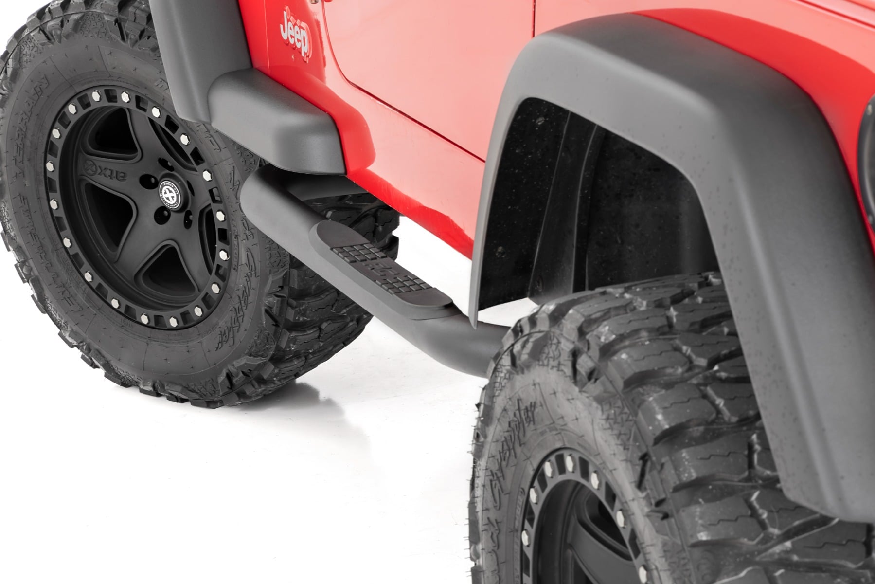 Nerf Bar 3 inch tube Jeep Wrangler TJ (97-06)/Wrangler YJ (87-95) Rough Country-2
