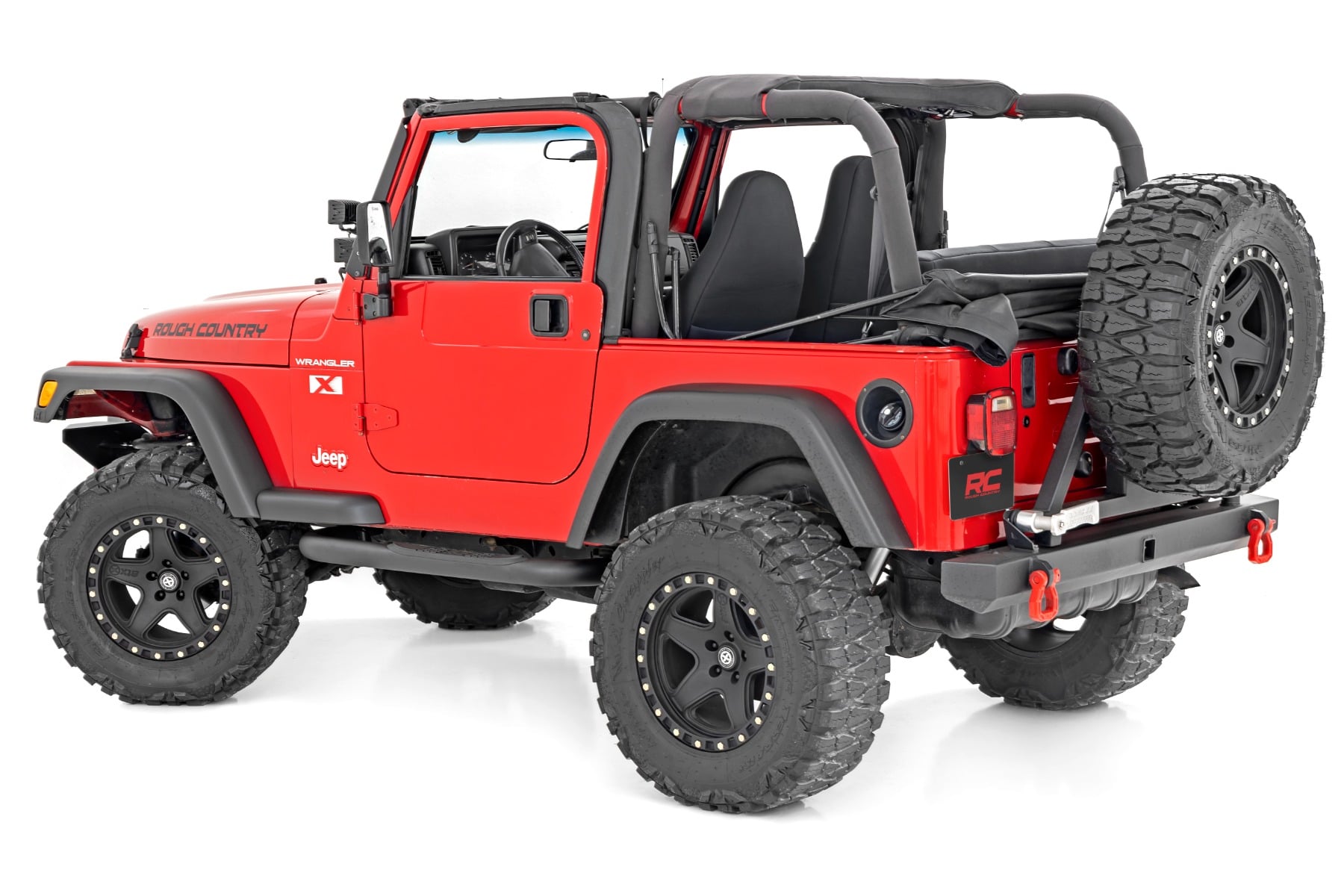 Nerf Bar 3 inch tube Jeep Wrangler TJ (97-06)/Wrangler YJ (87-95) Rough Country-3