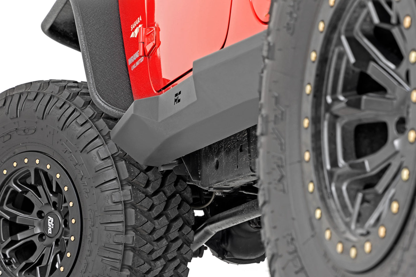Rough Country Rock Sliders Heavy Duty 4-Door 07-18 Jeep Wrangler JK 4WD Rough Country