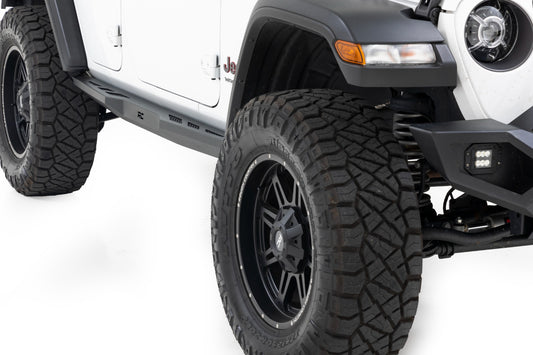 Rough Country Rock Sliders Heavy Duty 4-Door 18-22 Jeep Wrangler JL 4WD Rough Country