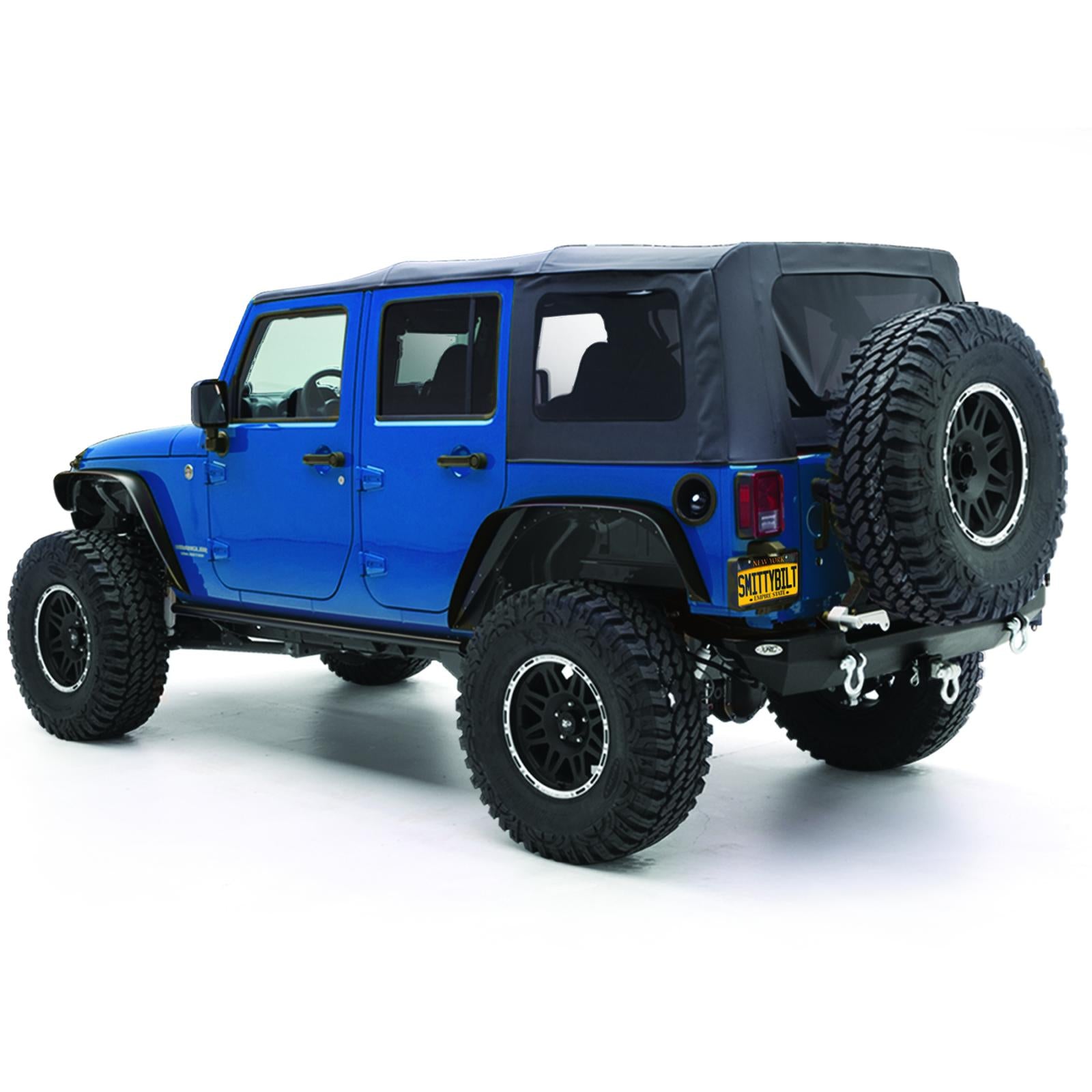 Soft Top OEM Replacement W/Tinted Windows Black Diamond 07-18 Wrangler JK 4 Door Smittybilt