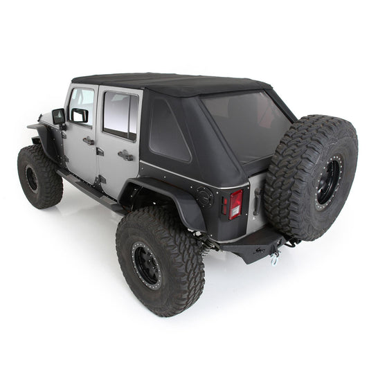 Bowless Combo Top W/Tinted Windows Black Diamond 07-18 Wrangler JK 4 Door Smittybilt