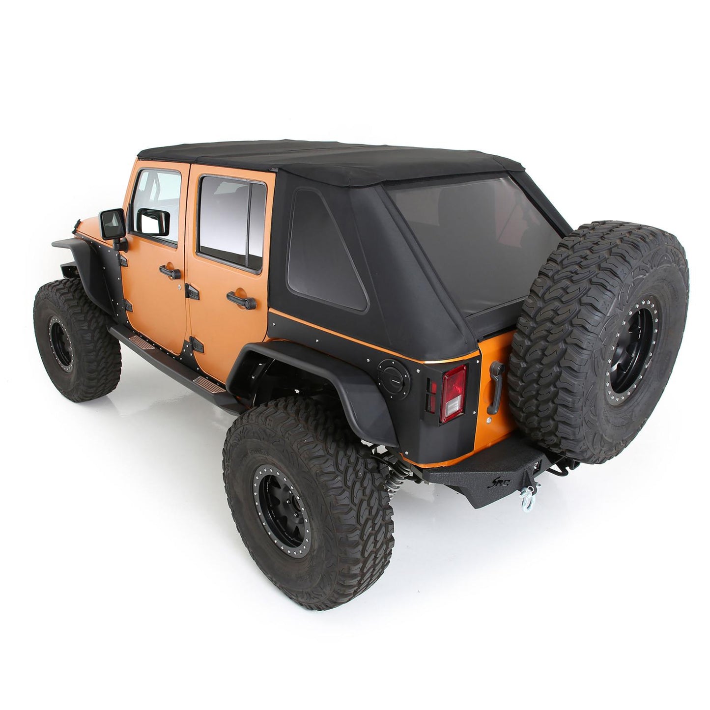 Bowless Combo Top Kit W/Tinted Windows Protek 07 18 Wrangler JK 4 Door Smittybilt