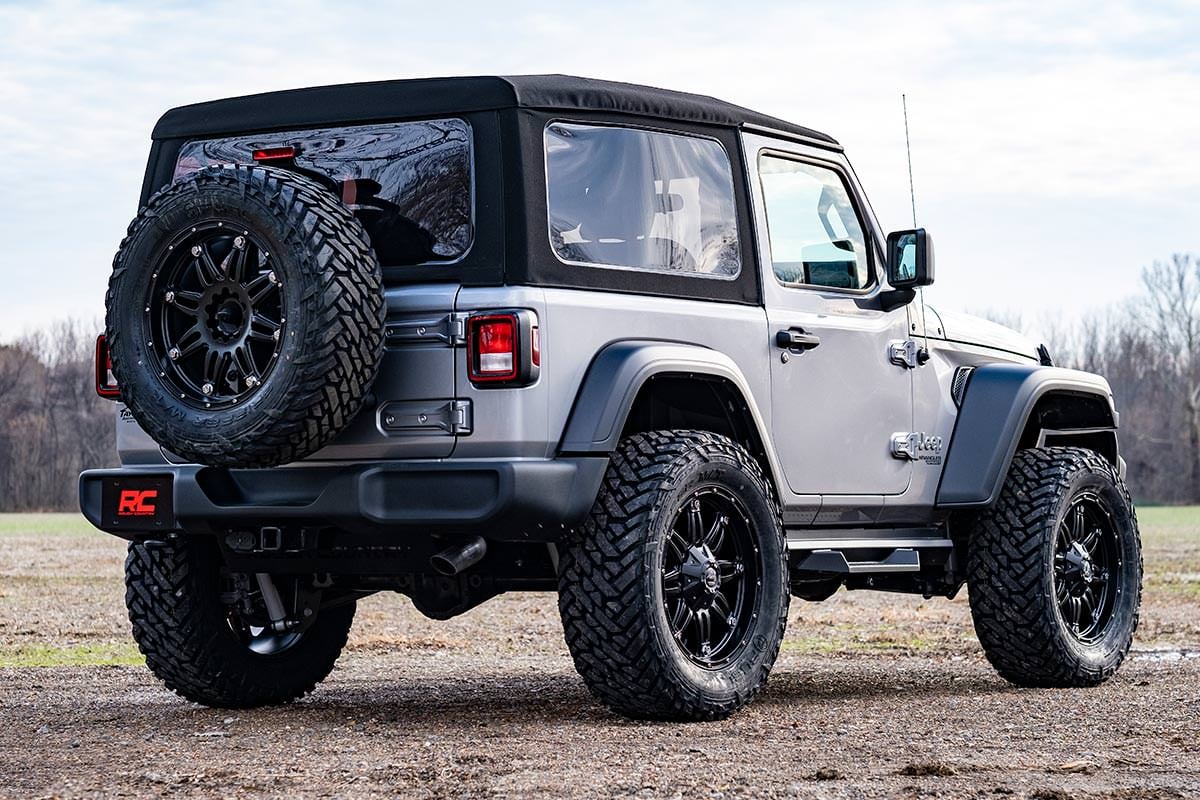 3.5 Inch Lift Kit Adj LCA FR D/S M1R Jeep Wrangler JL Rubicon (18-23) Rough Country-3