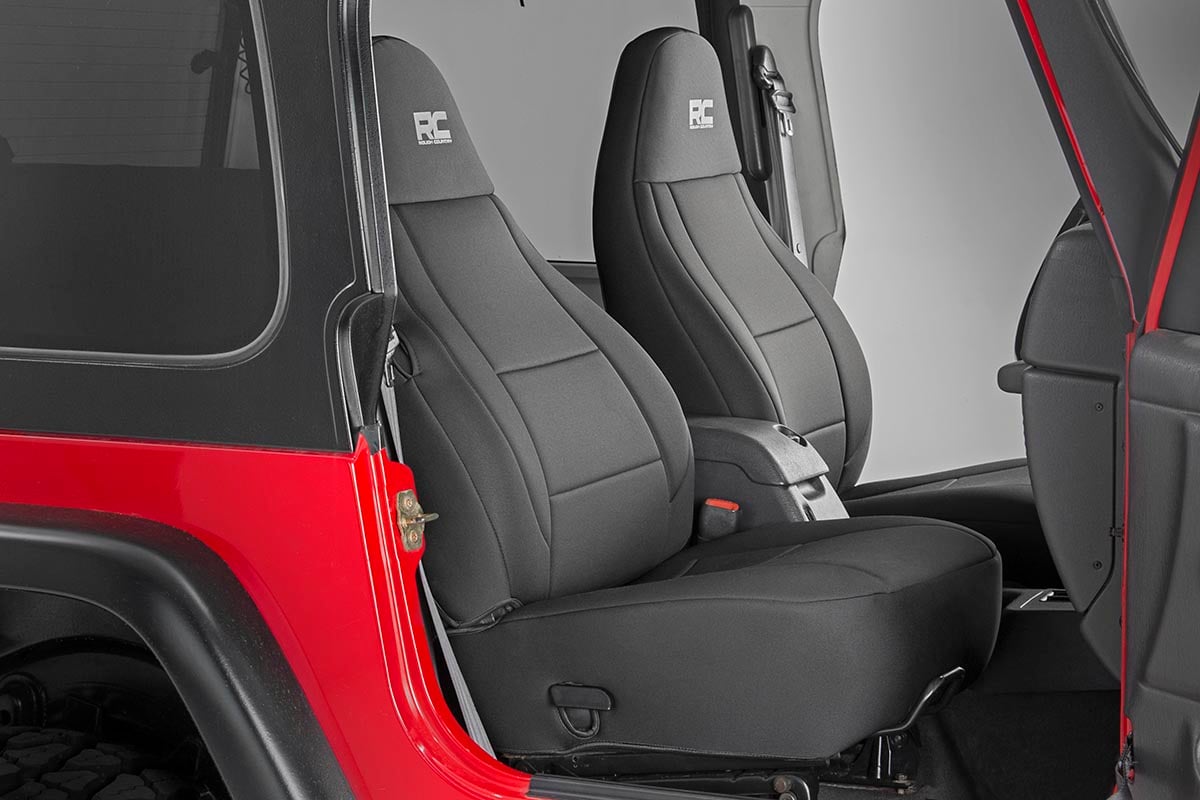 Seat Covers Front and Rear Jeep Wrangler TJ 4WD (1997-2002) Rough Country-3