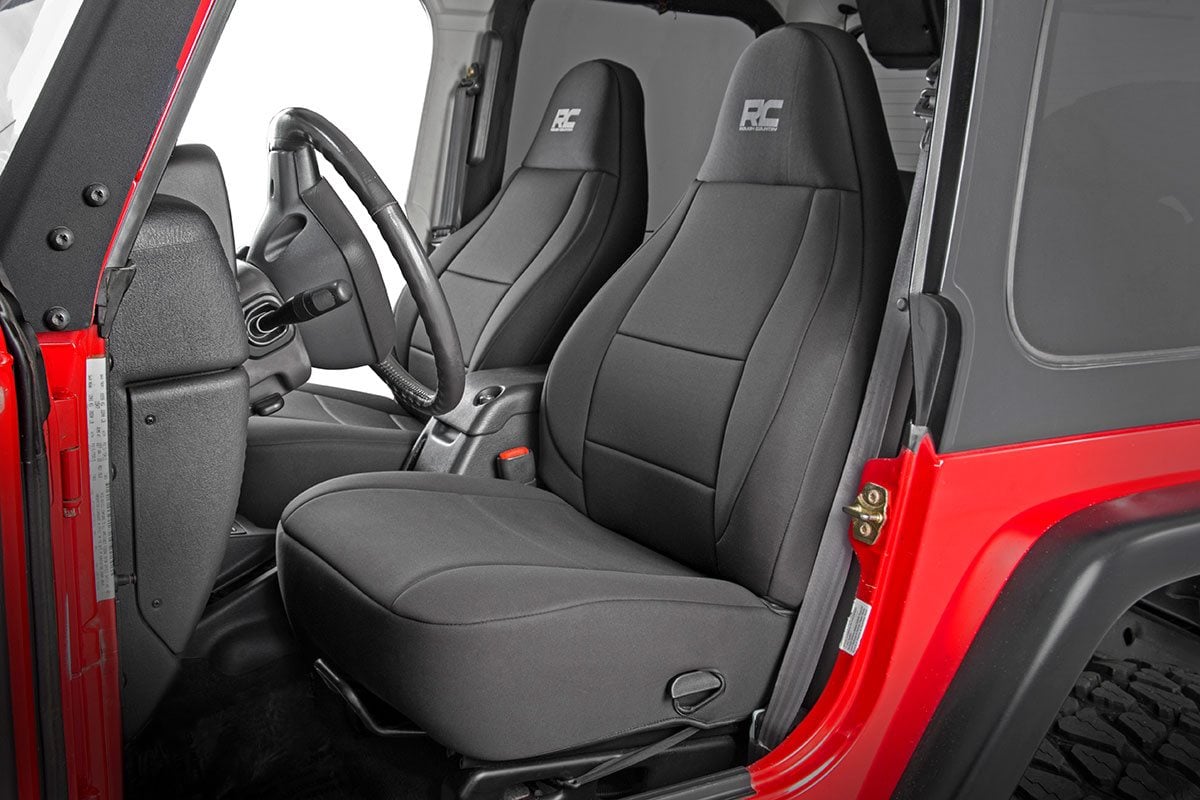 Seat Covers Front and Rear Jeep Wrangler TJ (03-06)/Wrangler Unlimited (04-06) Rough Country-4