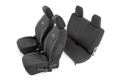 Seat Covers Front and Rear 2-Door Jeep Wrangler JK 4WD (2013-2018) Rough Country