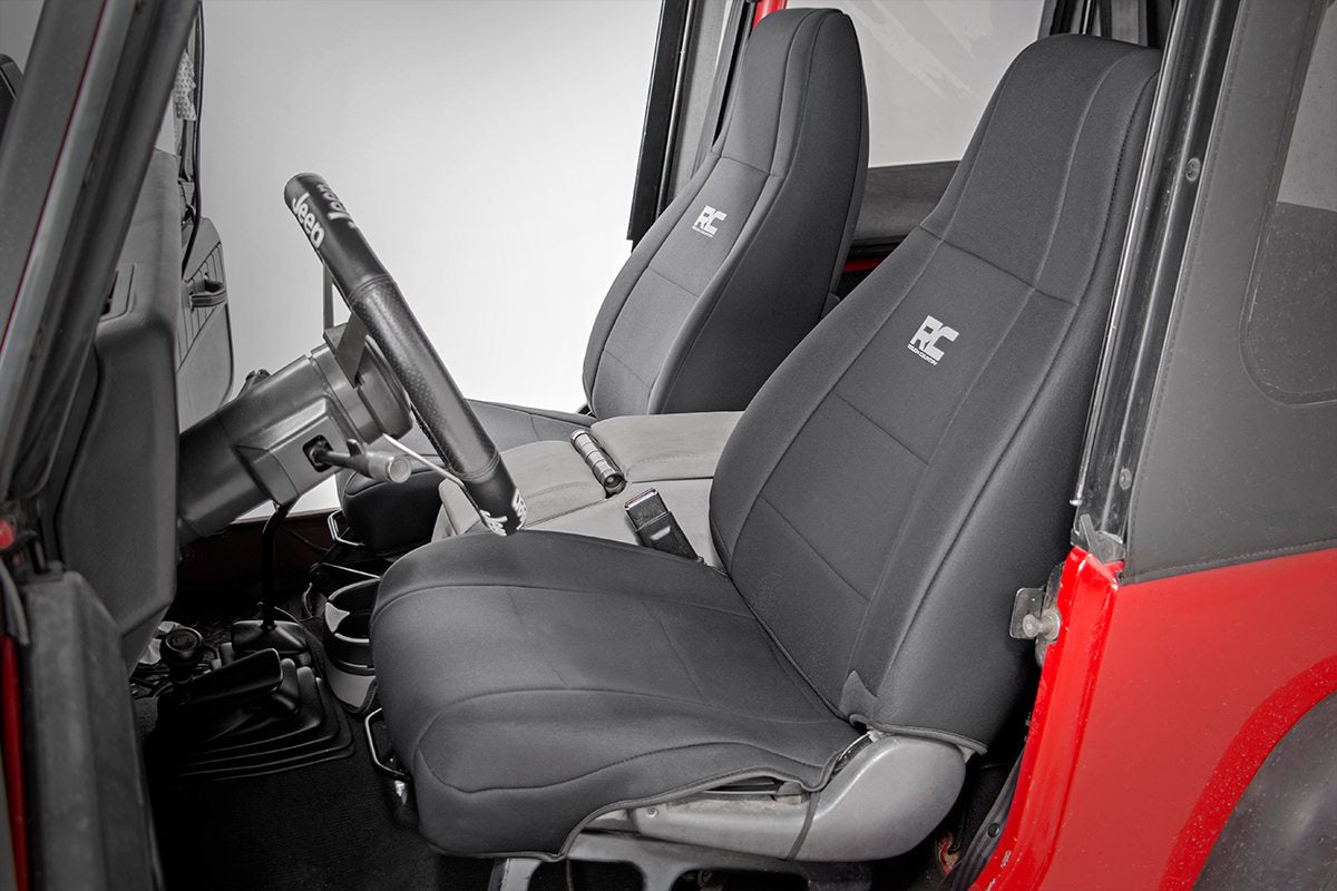 Seat Covers Front and Rear Jeep Wrangler YJ 4WD (1987-1990) Rough Country-1