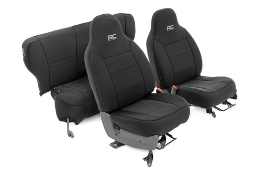 Seat Covers Non Detach Headrest FR and Rear Jeep Cherokee XJ (84-96) Rough Country