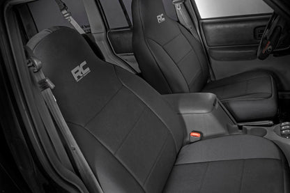Jeep Neoprene Seat Cover Set Black 97-01 XJ Rough Country-4
