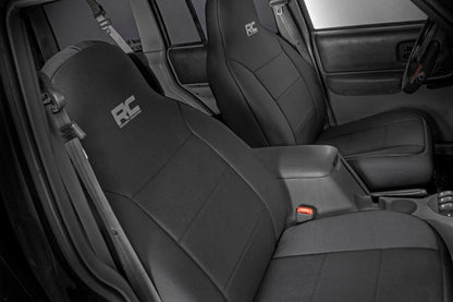 Jeep Neoprene Seat Cover Set Black 97-01 XJ Rough Country-1