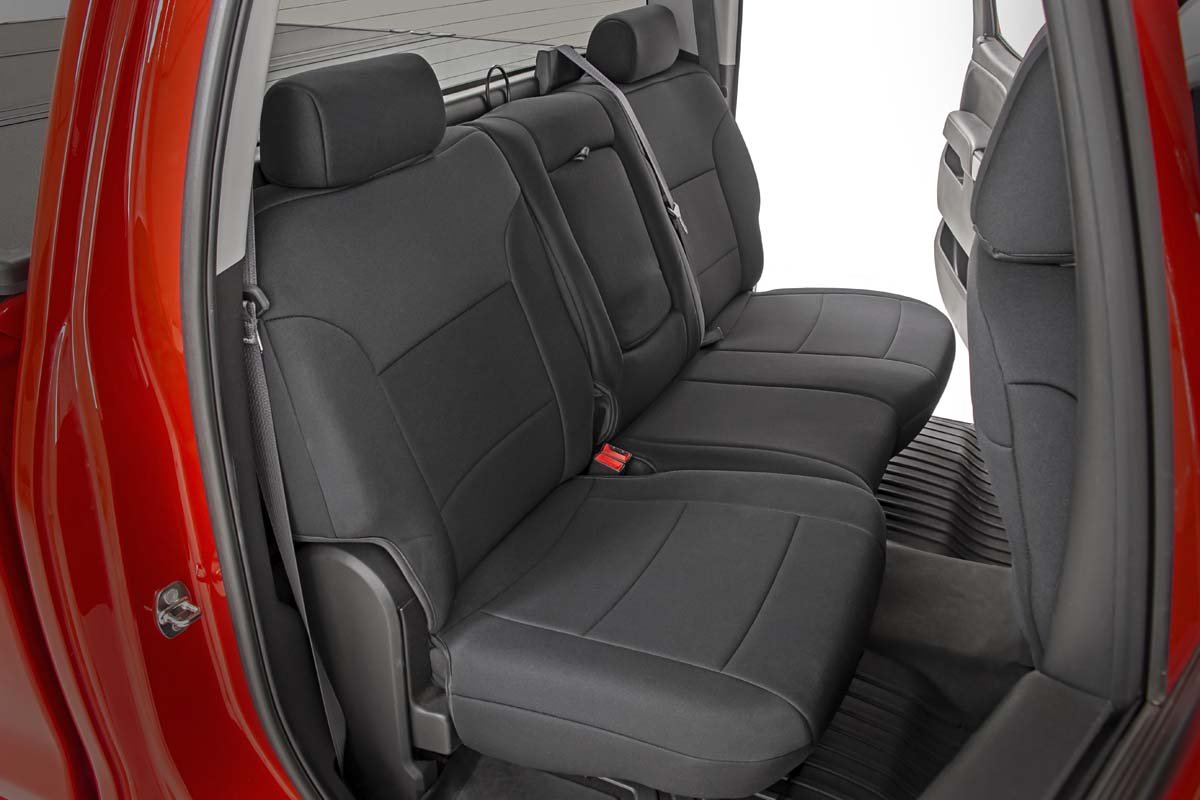 Rough Country Neoprene Seat Covers Black 14-18 Silverado/Sierra 1500 Rough Country