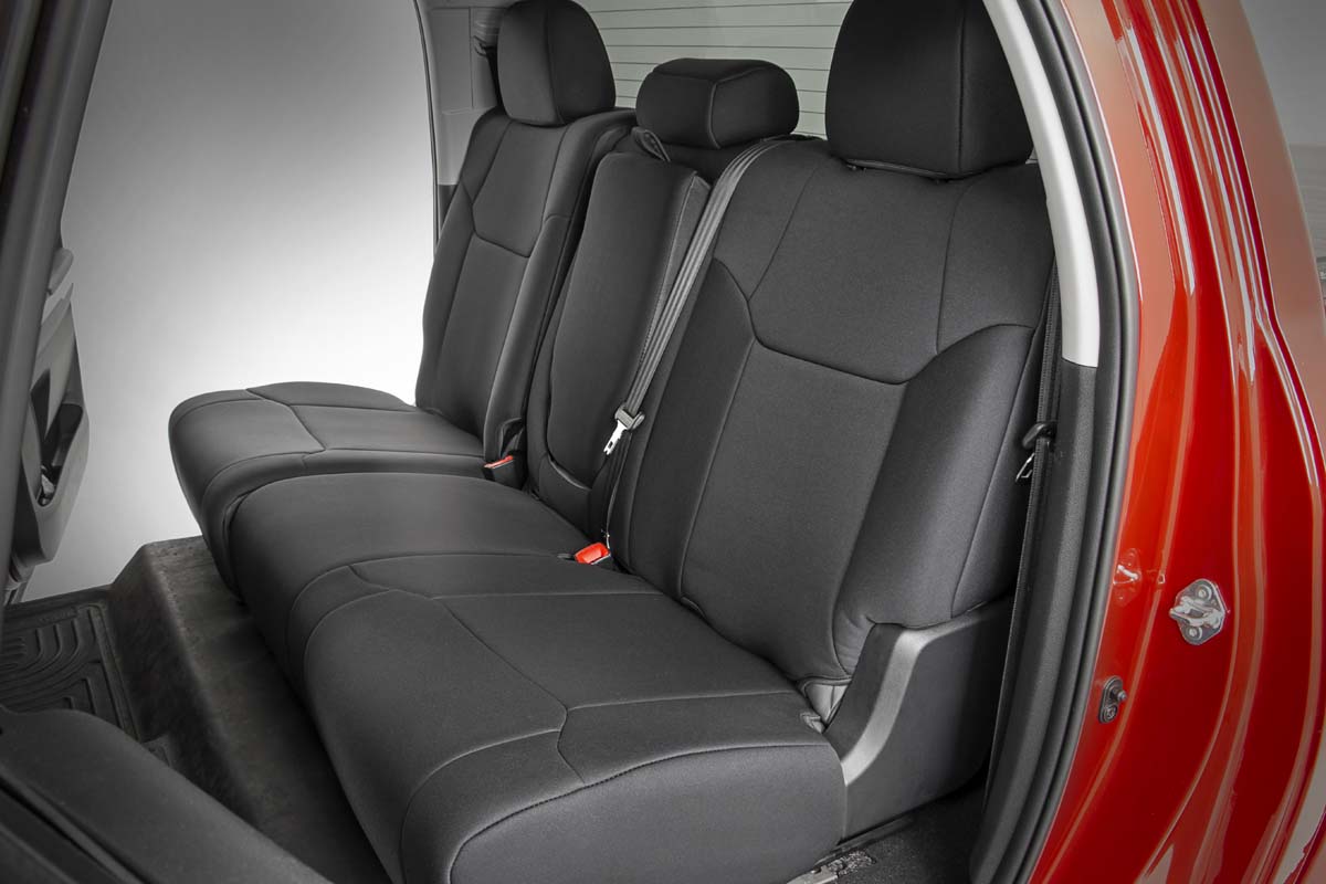Rough Country Toyota Neoprene Front and Rear Seat Covers 14-20 Tundra Crew Cab Rough Country