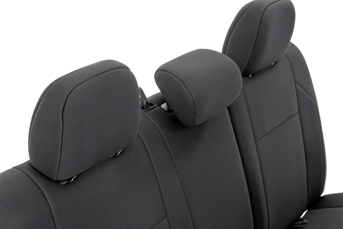 Rough Country Tacoma Neoprene Front and Rear Seat Covers For 16-Pres Toyota Tacoma Crew Cab Rough Country
