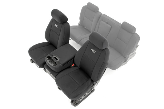 Rough Country GM Neoprene Front Seat Covers Black (07-13 1500/11-13 2500) Rough Country