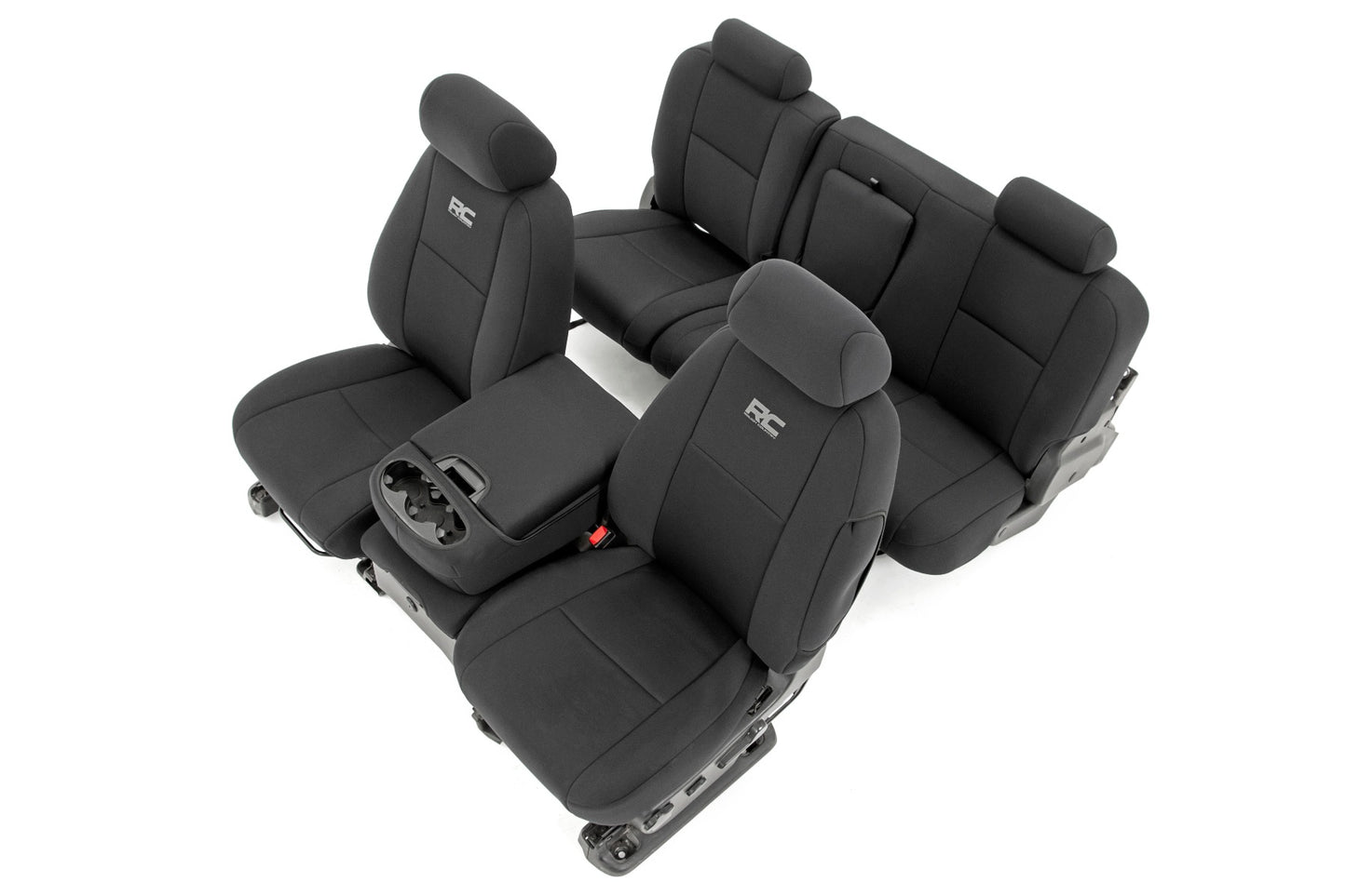 Rough Country GM Neoprene Front and Rear Seat Covers Black (07-13 1500/11-13 2500) Rough Country