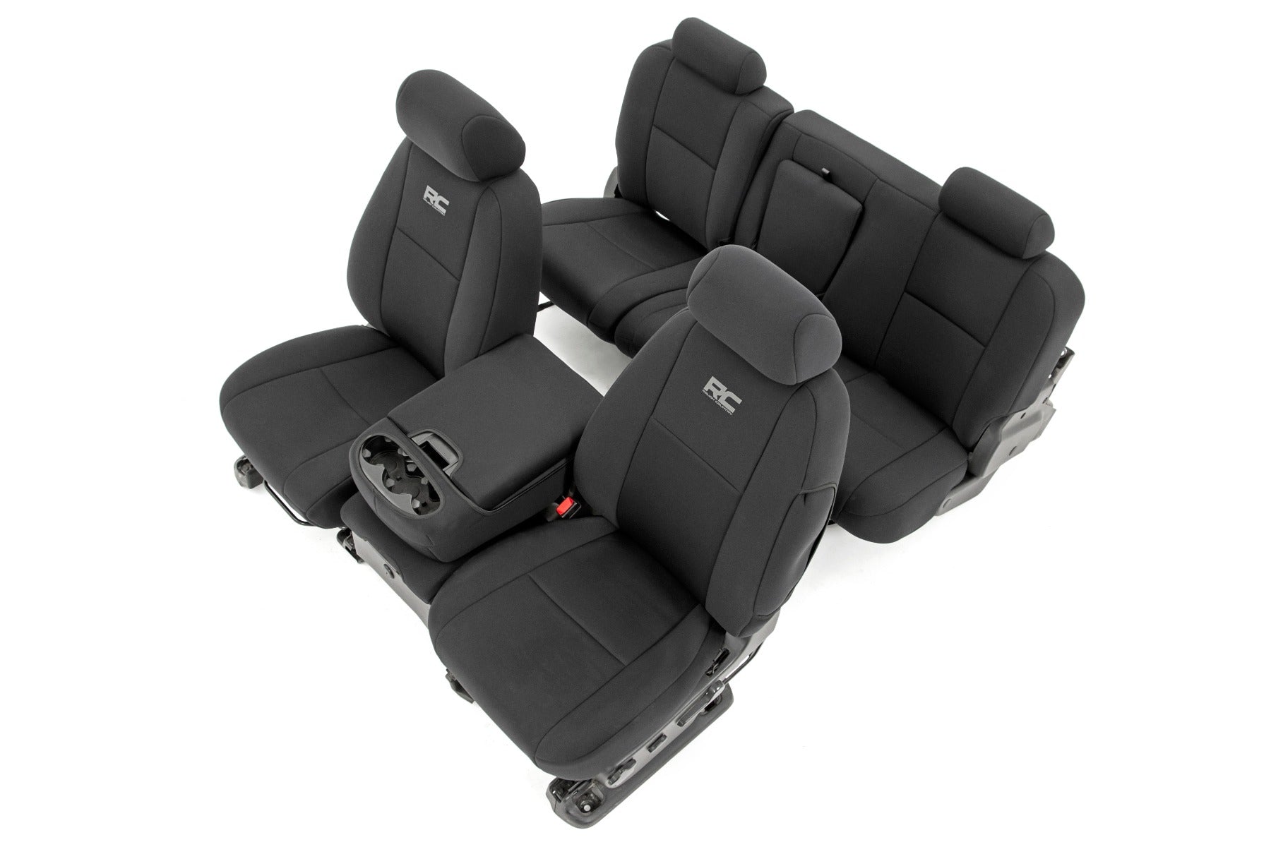 Rough Country GM Neoprene Front and Rear Seat Covers Black (07-13 1500/11-13 2500) Rough Country