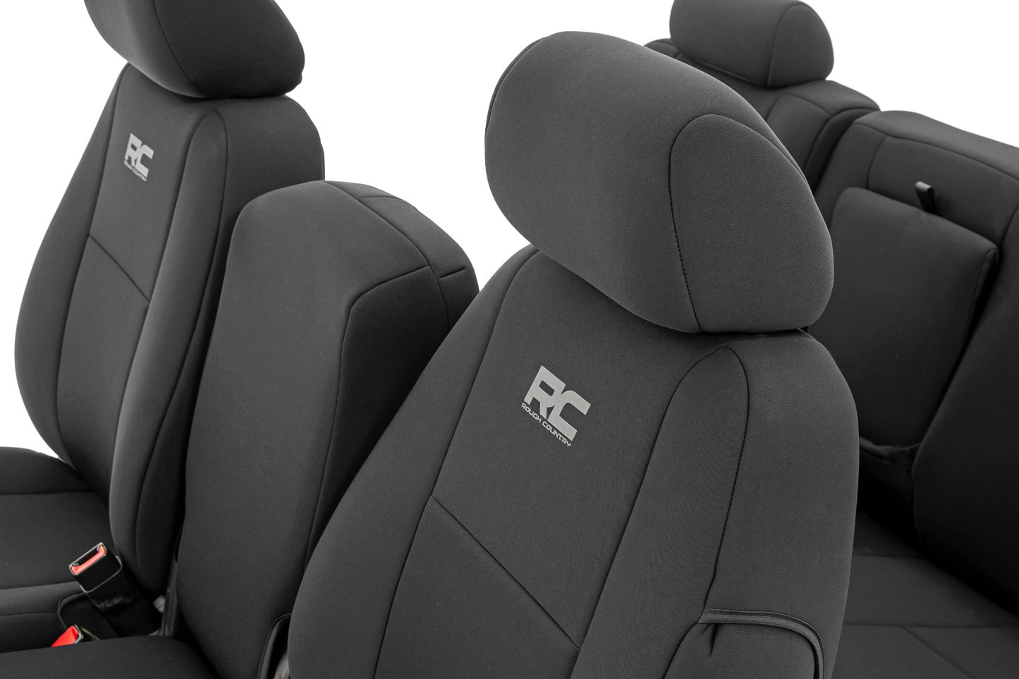 Rough Country GM Neoprene Front and Rear Seat Covers Black (07-13 1500/11-13 2500) Rough Country