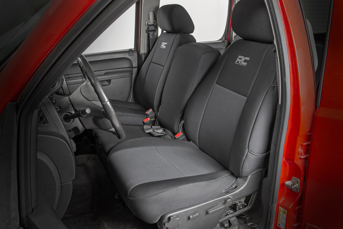 Rough Country GM Neoprene Front and Rear Seat Covers Black (07-13 1500/11-13 2500) Rough Country