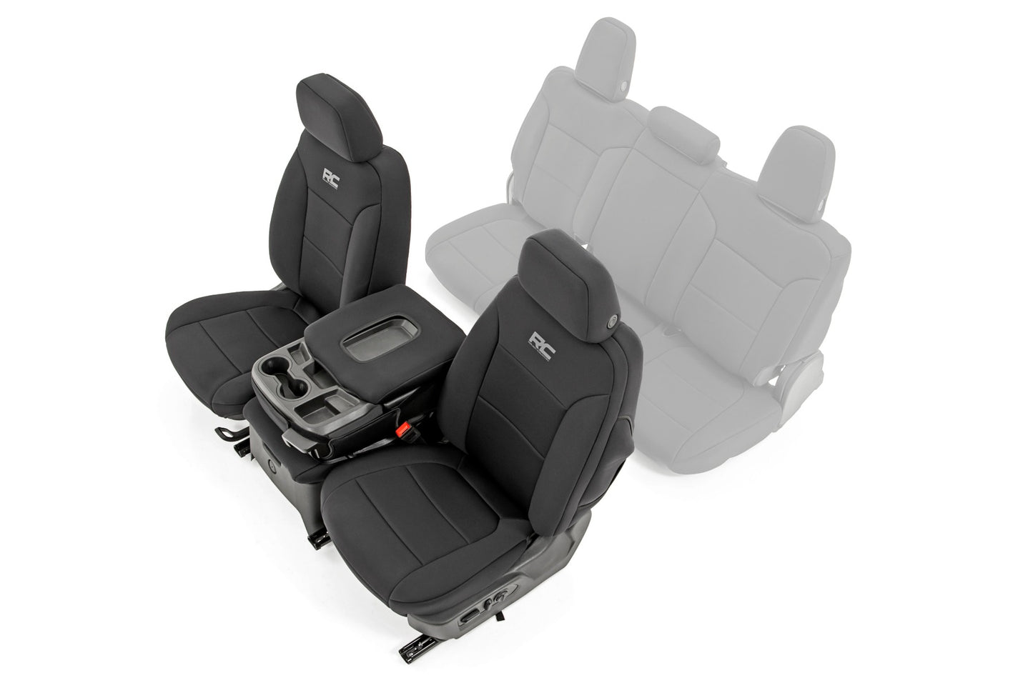 Rough Country GM Neoprene Seat Covers Front Black For 19-21 1500 Rough Country