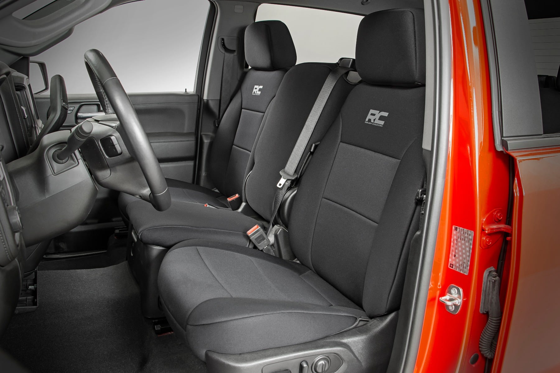 Seat Covers FR 40/40/20 & RR Arm Rest Chevy/GMC Sierra 1500 (19-26)/Silverado 1500 (19-26) Rough Country-1