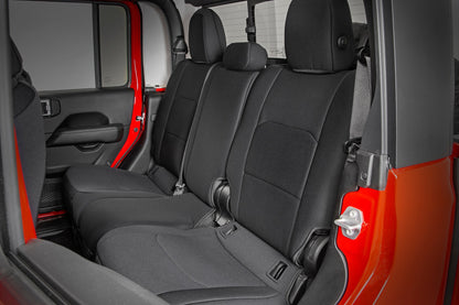 Seat Covers Front and RR w/ Cup Holder Jeep Gladiator JT 4WD (2020-2025) Rough Country-2