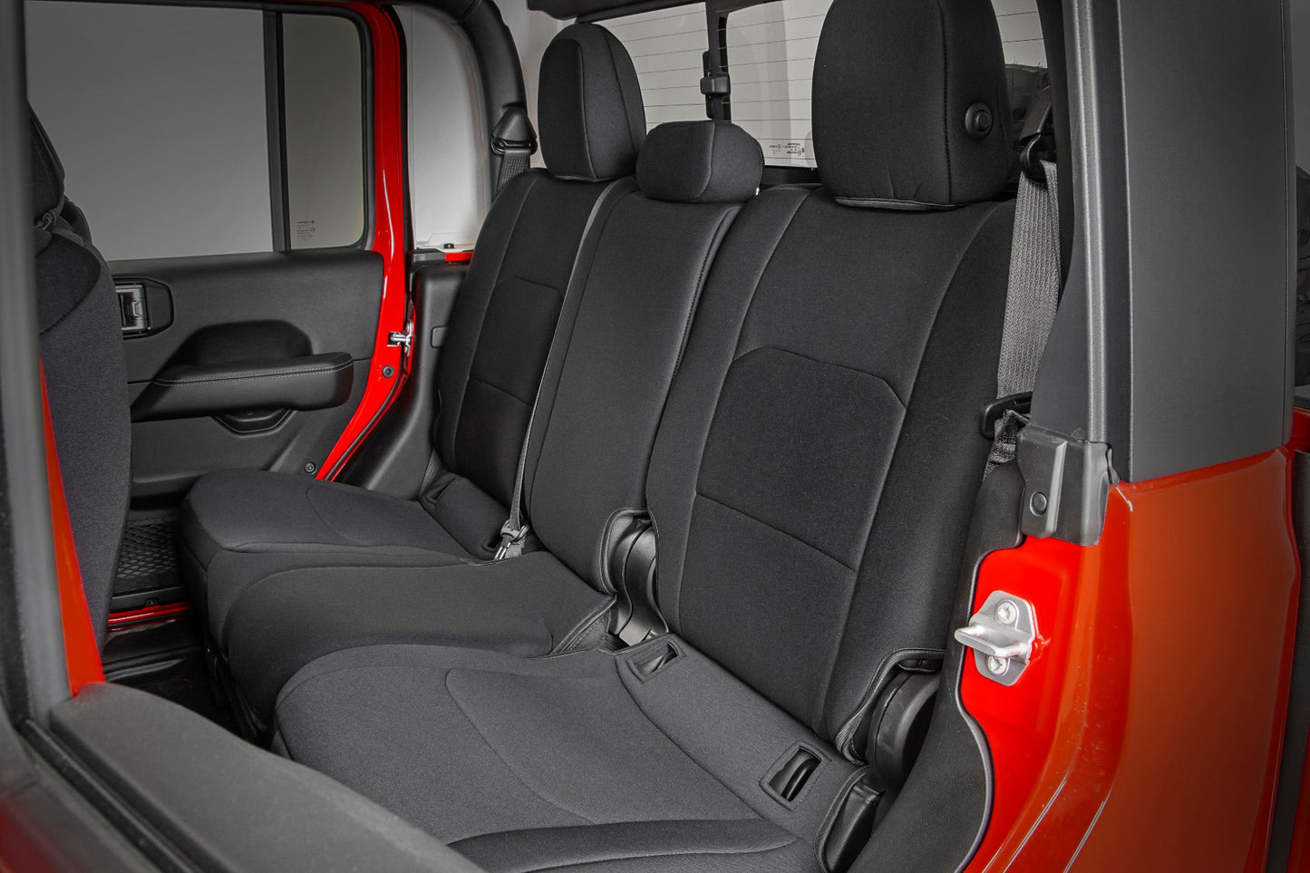 Seat Covers Front and RR w/ Cup Holder Jeep Gladiator JT 4WD (2020-2025) Rough Country-2