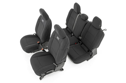 Seat Covers Front and RR w/ Cup Holder Jeep Gladiator JT 4WD (2020-2025) Rough Country