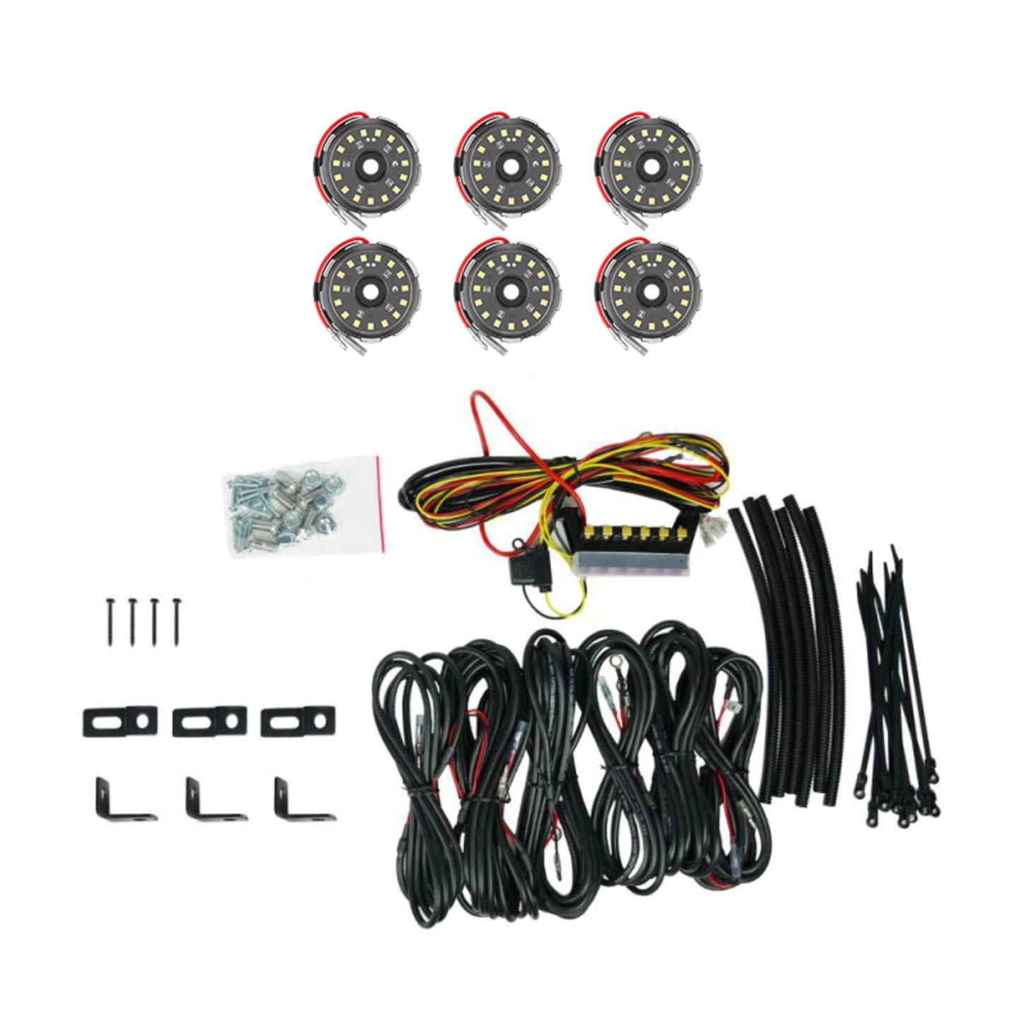 Cyclone V2 LED 6 Light Rock Kit KC Hilites-4