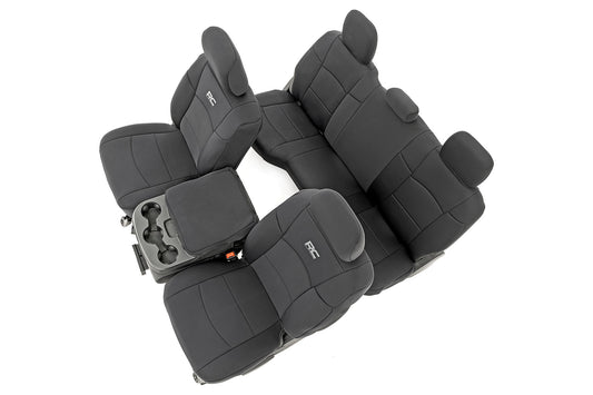 Rough Country Seat Covers Front Row and Rear Row 60/40 Rear Seat Ram 2500 2WD/4WD (19-23) Rough Country