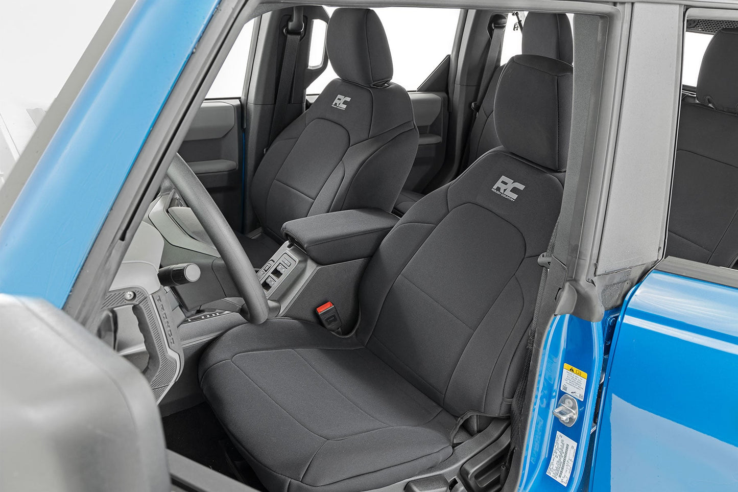 Seat Covers Bucket Seats FR & RR Ford Bronco 4WD (2021-2025) Rough Country-1