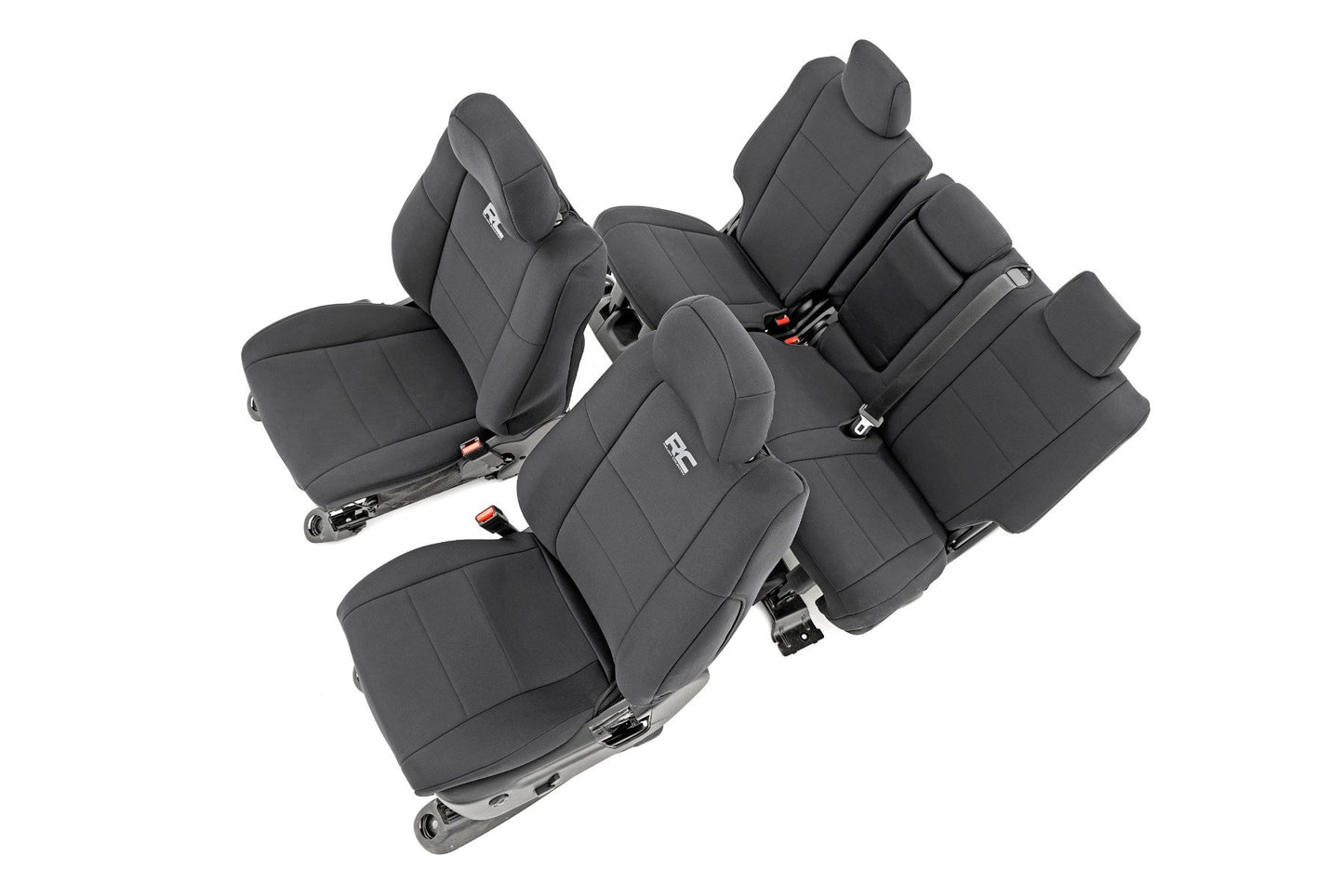 Rough Country Seat Covers Front Row and Rear Row Bench Jeep Grand Cherokee WK2 2WD/4WD (11-22) Rough Country