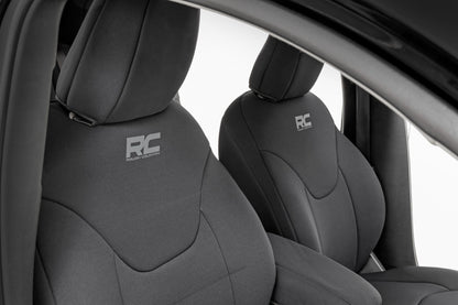 Seat Covers Front Row and Rear Row Bench Jeep Cherokee KL 2WD/4WD (14-22) Rough Country-2