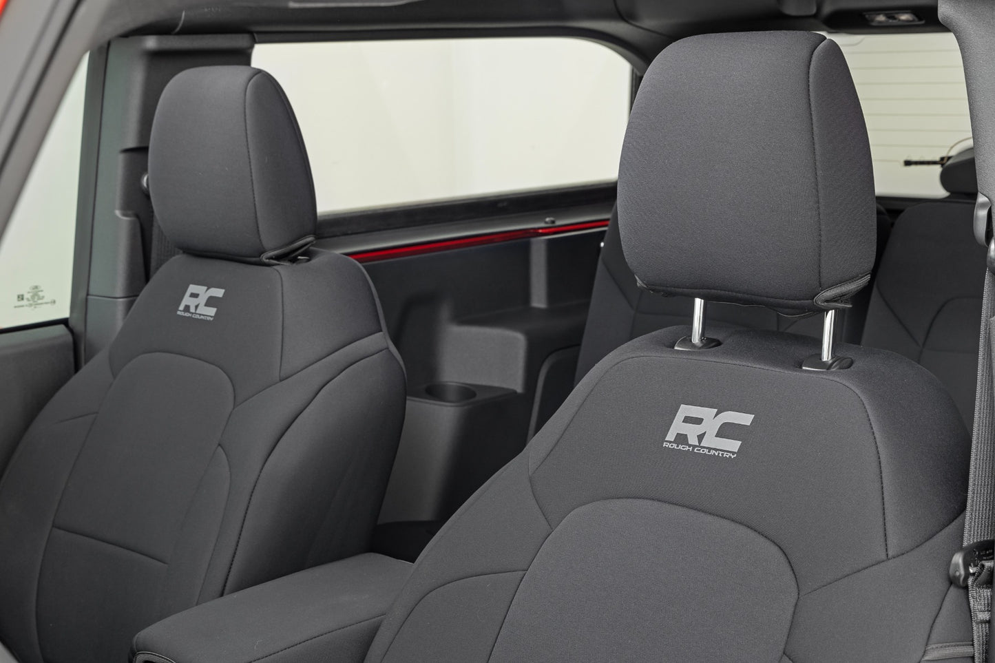 Seat Covers Bucket Seats FR & RR Ford Bronco (2 Door) 4WD (2021-2025) Rough Country-2
