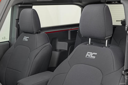 Seat Covers Bucket Seats FR & RR Ford Bronco (2 Door) 4WD (2021-2025) Rough Country-2