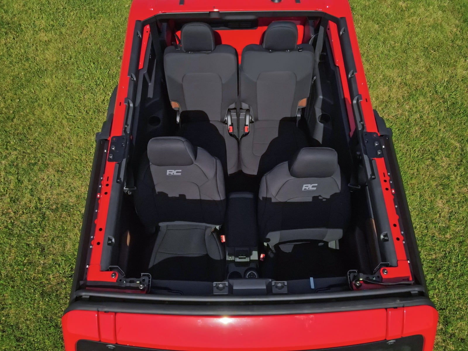 Seat Covers Bucket Seats FR & RR Ford Bronco (2 Door) 4WD (2021-2025) Rough Country-4