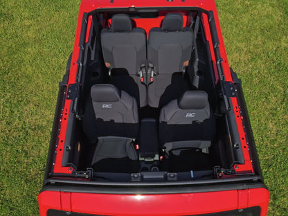 Seat Covers Bucket Seats FR & RR Ford Bronco (2 Door) 4WD (2021-2025) Rough Country-4