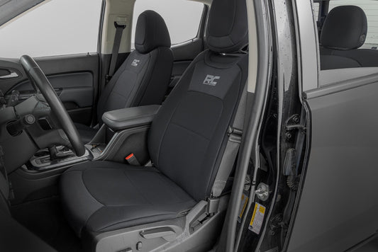 Seat Covers Front Bucket Rear Bench Chevy/GMC Canyon/Colorado (15-22) Rough Country-1