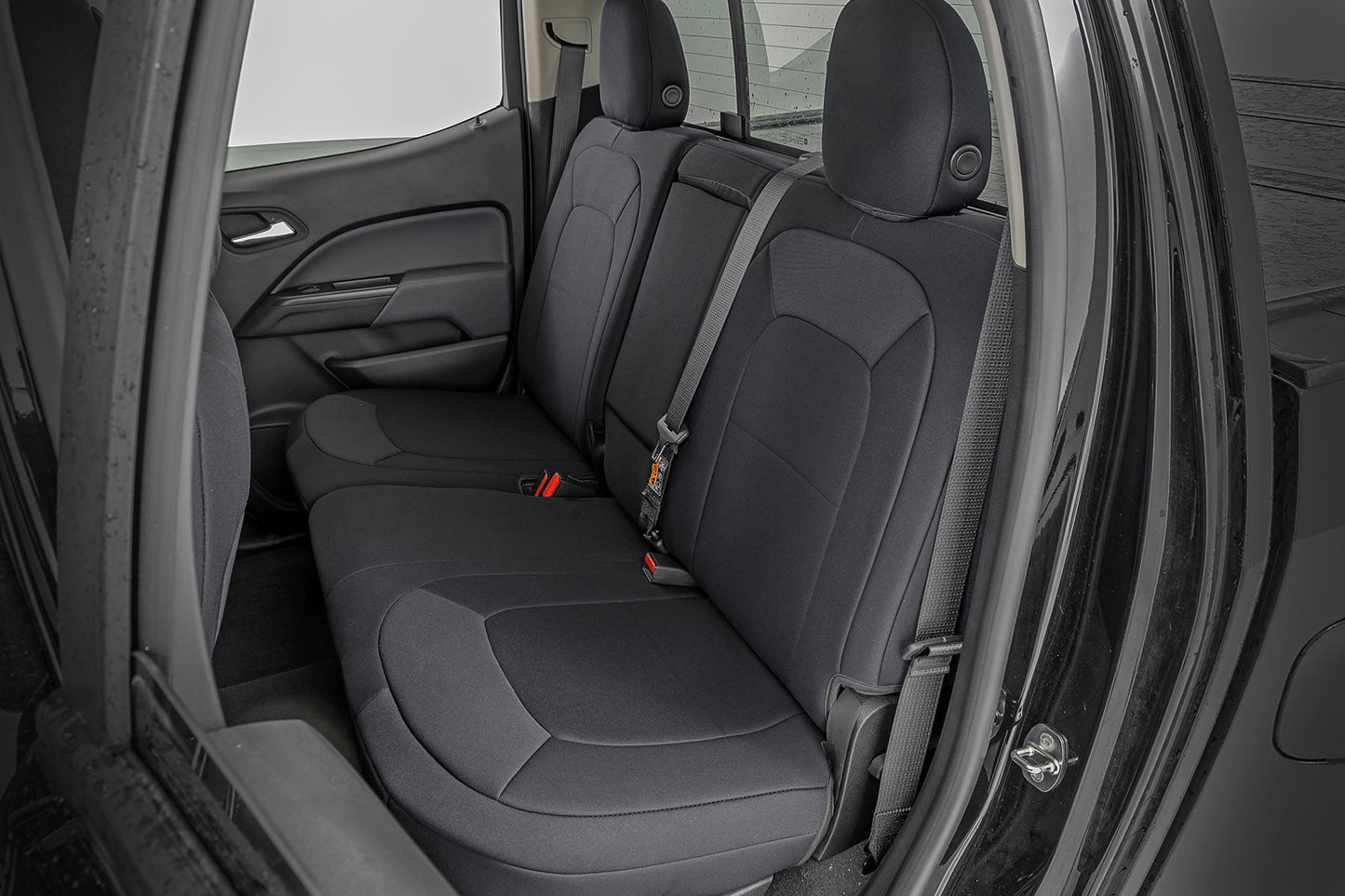Seat Covers Front Bucket Rear Bench Chevy/GMC Canyon/Colorado (15-22) Rough Country-3